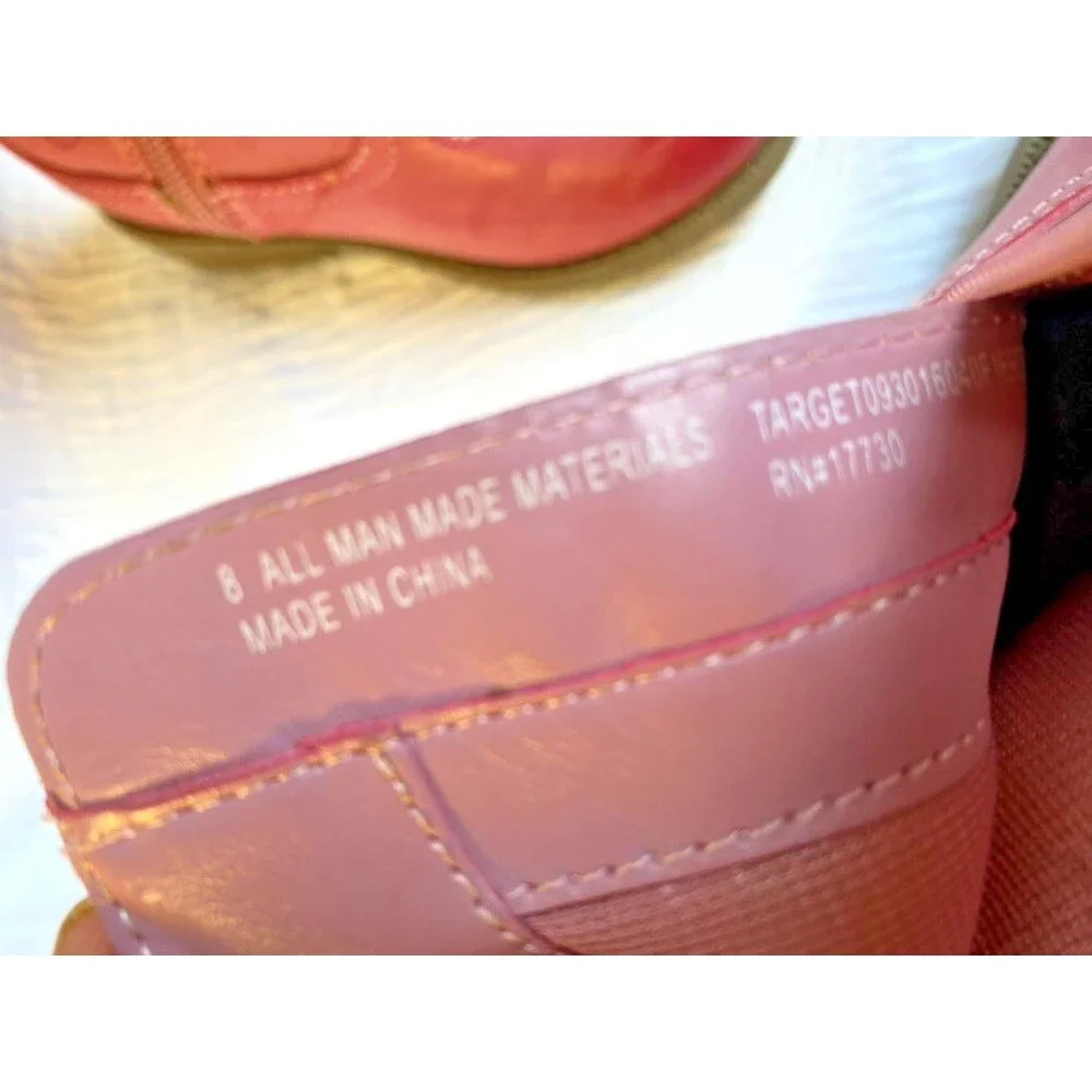 Cherokee Girls Pink Side Zip Round Toe Comfort Casual Cowgirl Western Boot Sz 8T